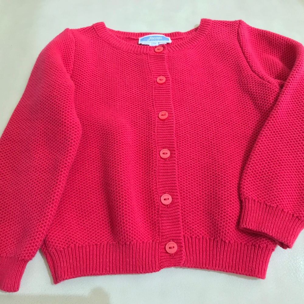 Jacadi Baby Girl Cardigan Sweater Soft Cotton